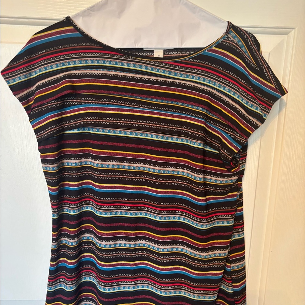 Striped Multicolor Women's Top Made by Dayna Buckman- Size Small. Gently used.